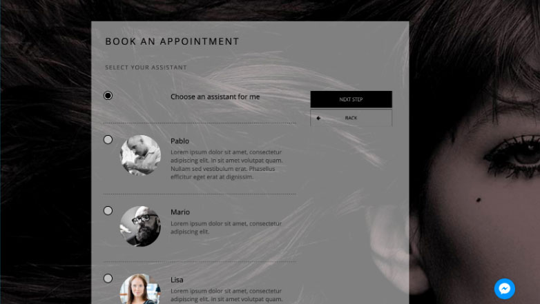 Select Your Assistant Salon & Spa Appointment