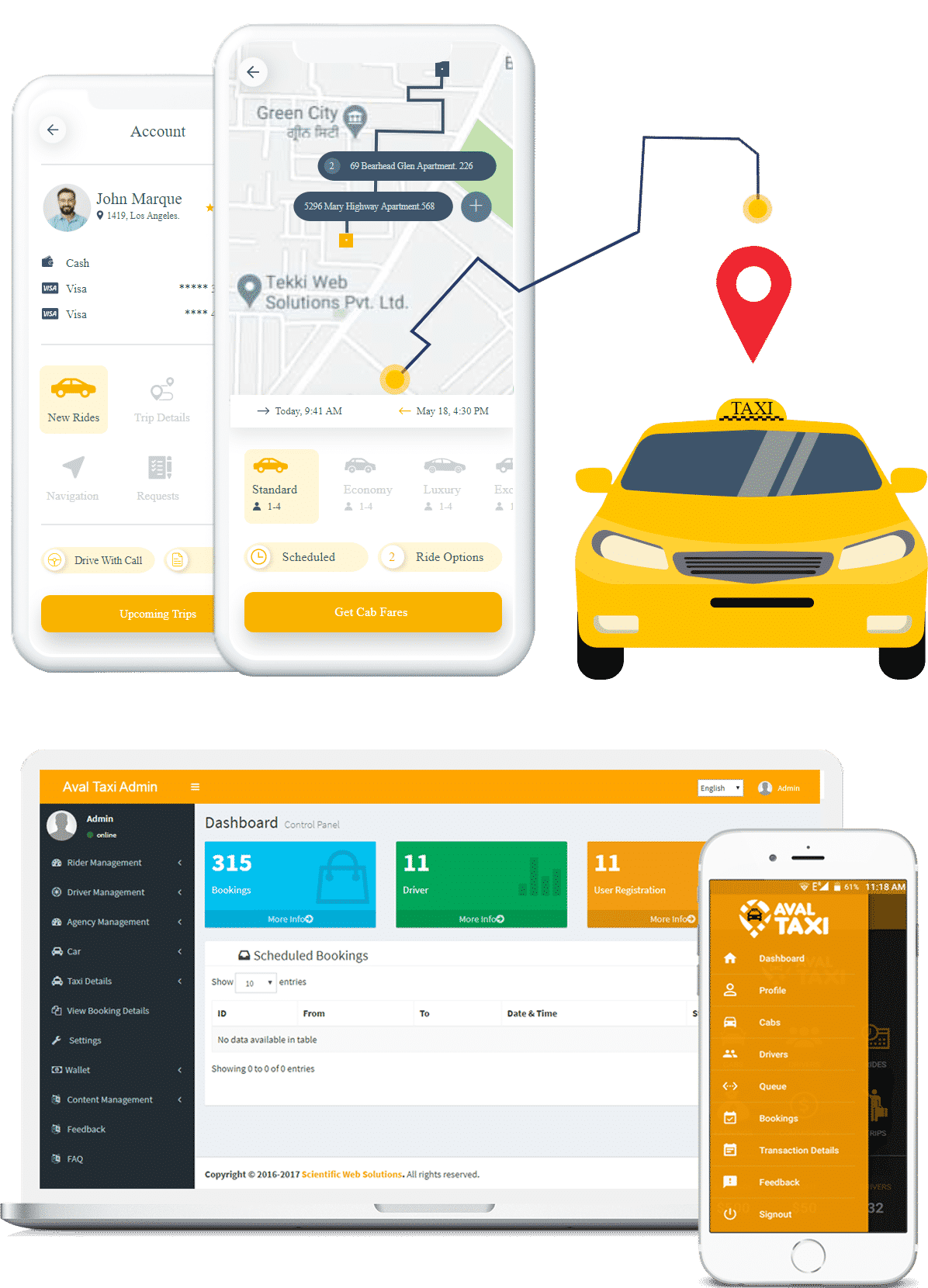 Taxi Booking System Advanced Services