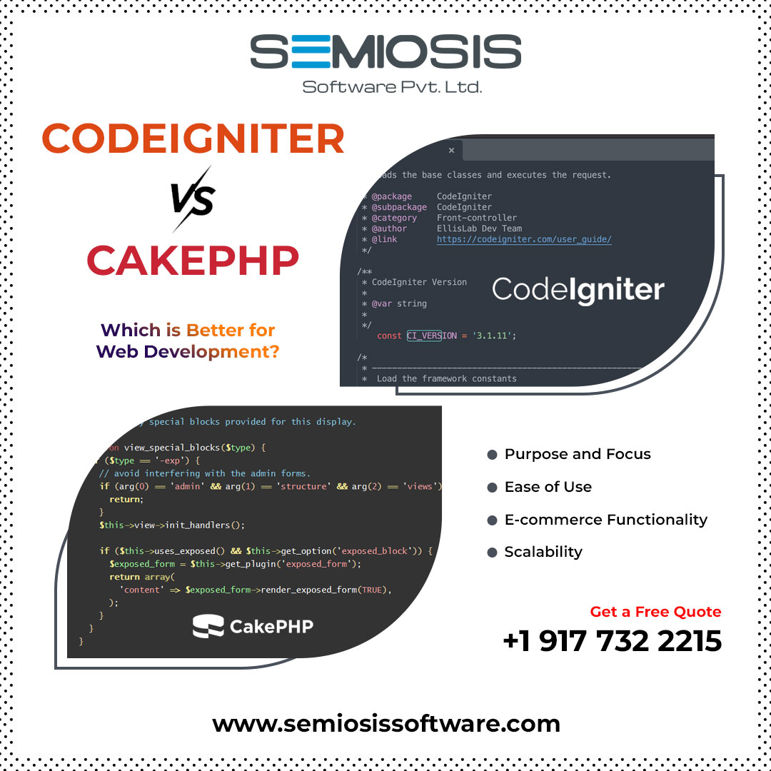 Codeigniter VS Cakephp: Which is Better for Web Development?